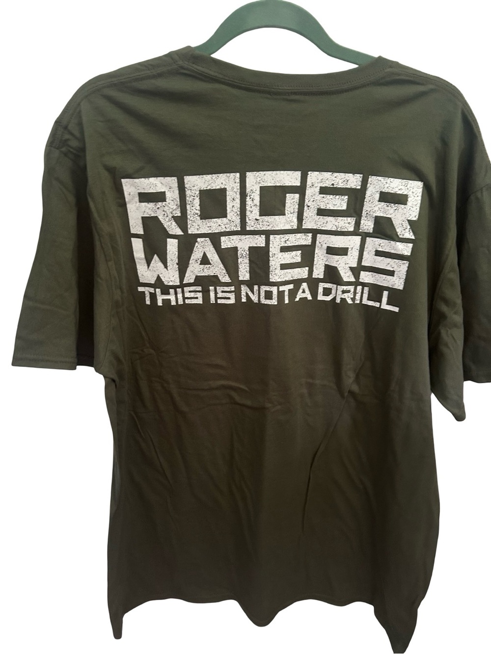 New Roger Waters "This Is Not A Drill" Graphic Tee - Olive Green Size XL